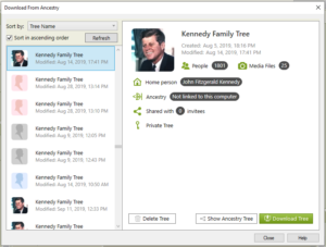 Using The Ancestry Sync Icon