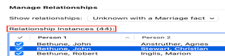 Managing Relationships in FTM 2019 for mac 