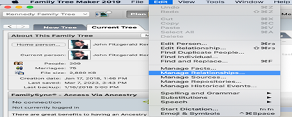 Managing Relationships in Family Tree Maker 2019