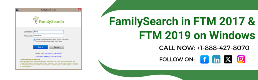 FamilySearch in FTM 2017 & FTM 2019 on Windows
