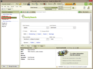 Familysearch in ftm