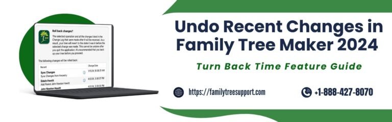 Undo Recent Changes in Family Tree Maker 2024